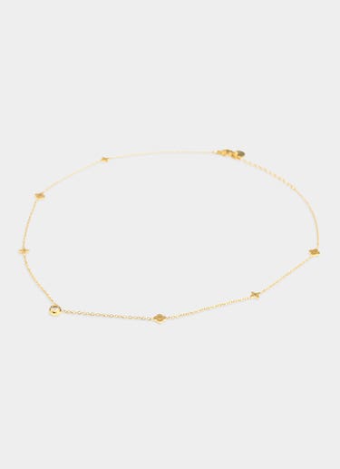 Vendetta Four Leaf Clover Mini Charm Necklace - 18k Gold Plated in Gold