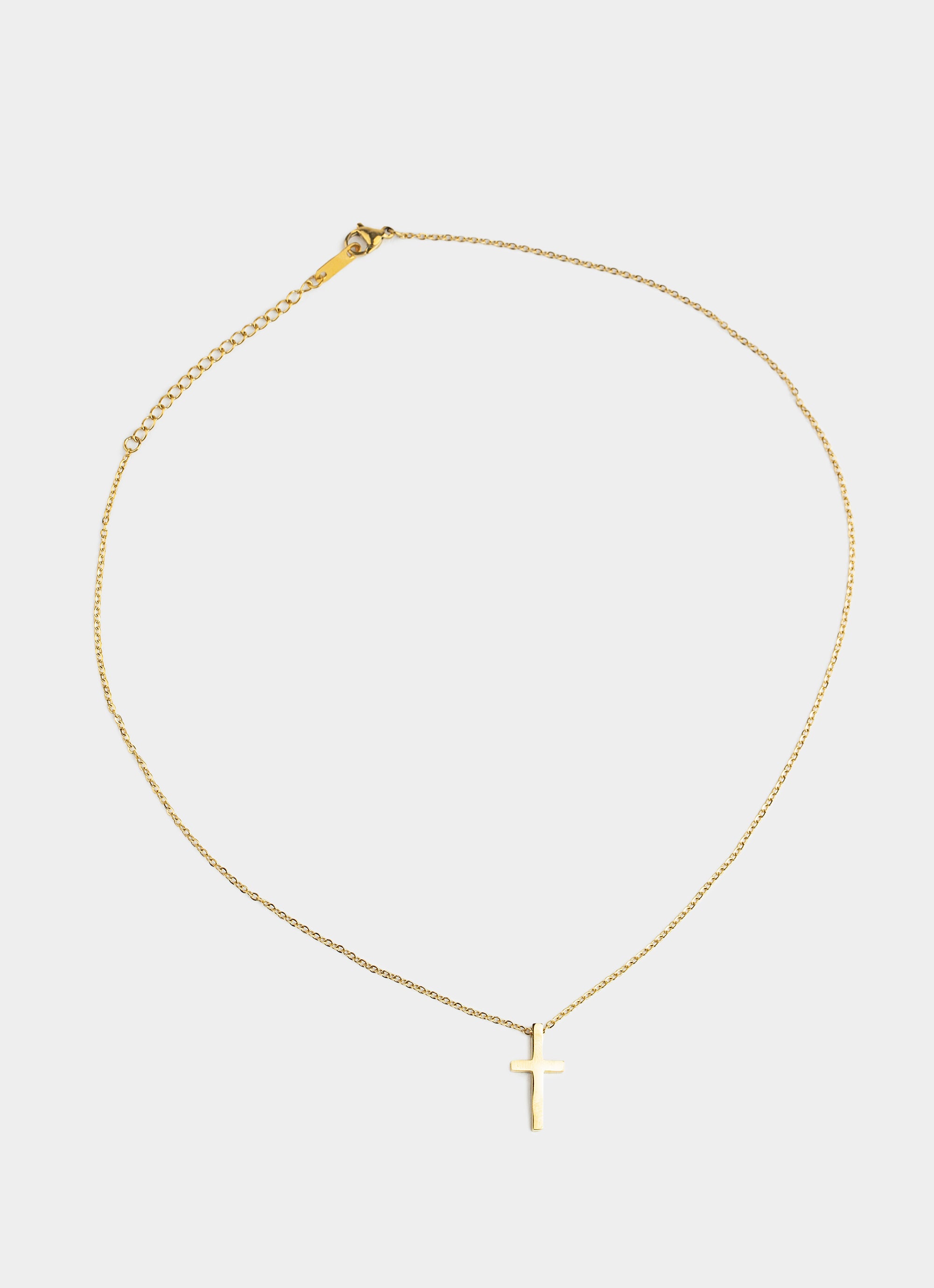 Vendetta Golden Cross Necklace - 18k Gold Plated in Gold