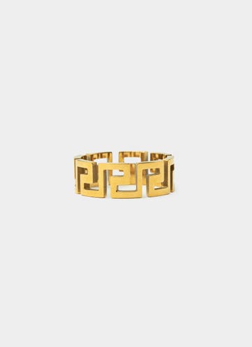 Vendetta Greca 8mm Ring - 18k Gold Plated in Gold