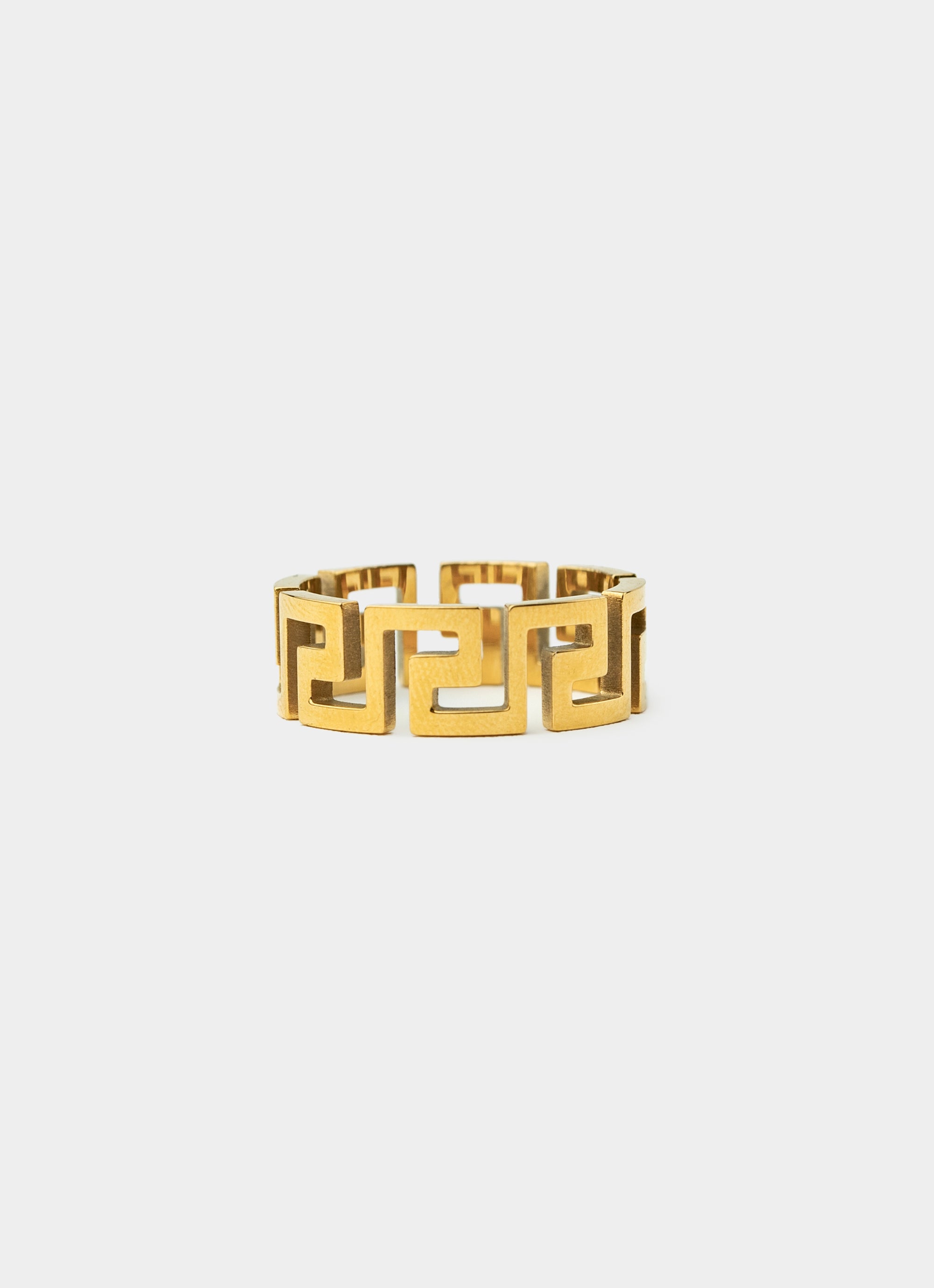 Vendetta Greca 8mm Ring - 18k Gold Plated in Gold