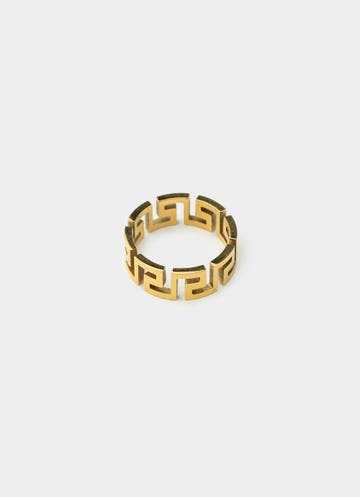 Vendetta Greca 8mm Ring - 18k Gold Plated in Gold