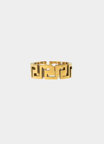Vendetta Greca 8mm Ring - 18k Gold Plated in Gold