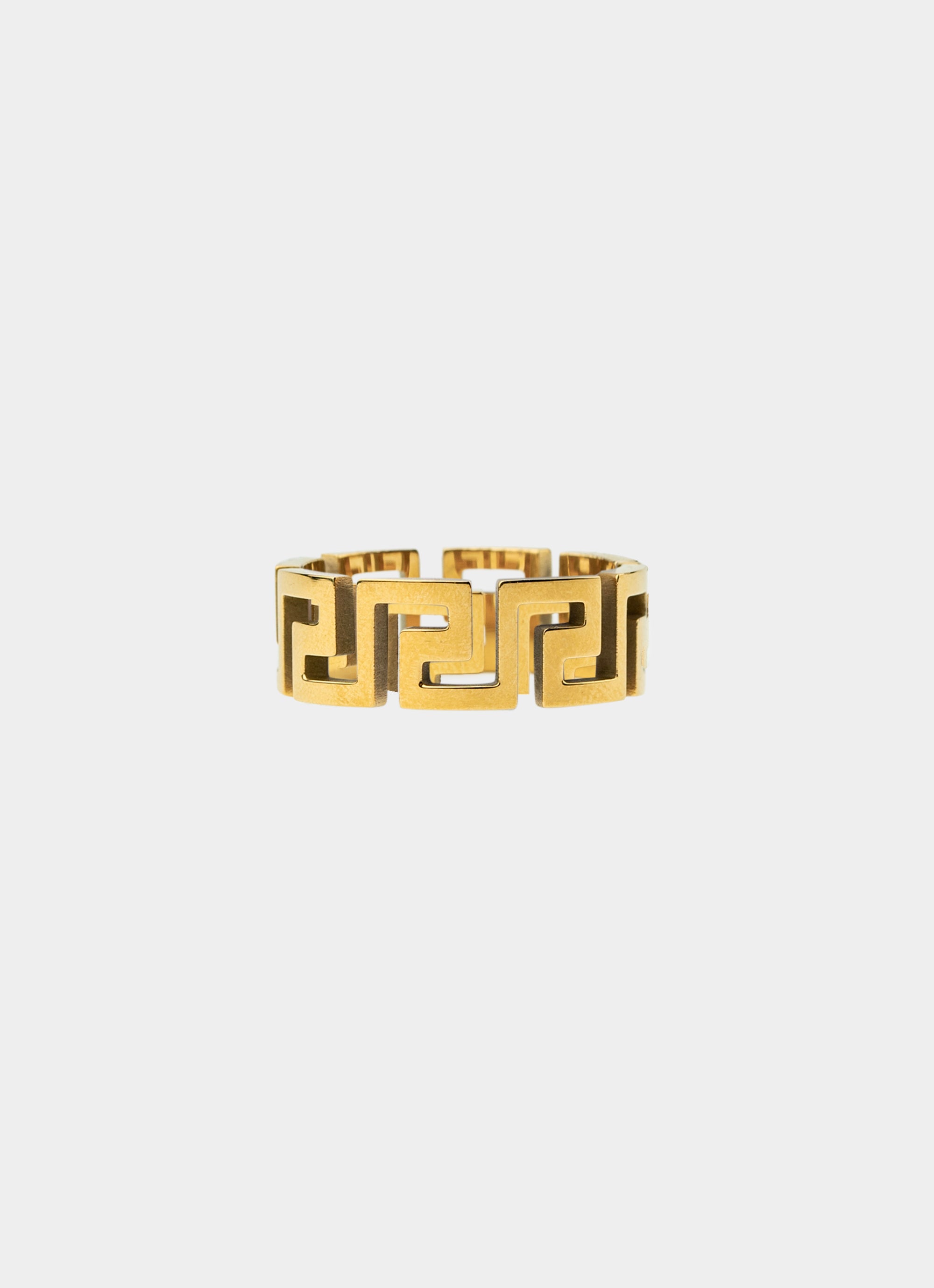 Vendetta Greca 8mm Ring - 18k Gold Plated in Gold