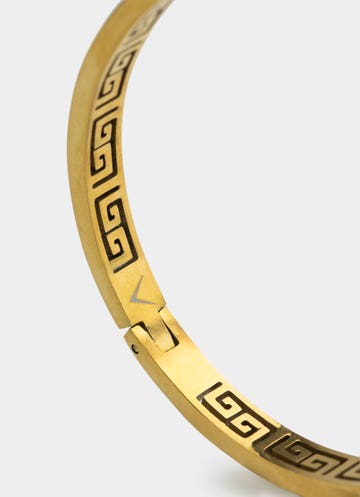 Vendetta Greca Band Bracelet - 18k Gold Plated in Gold