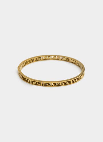 Vendetta Greca Band Bracelet - 18k Gold Plated in Gold
