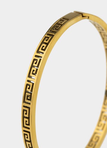 Vendetta Greca Band Bracelet - 18k Gold Plated in Gold