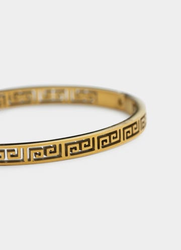 Vendetta Greca Band Bracelet - 18k Gold Plated in Gold