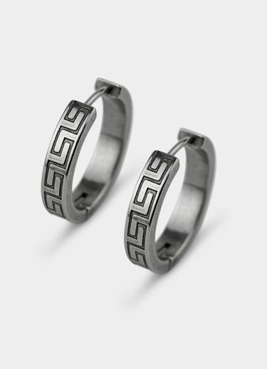 Vendetta Greca Band Earring 16mm - Stainless Steel in Silver