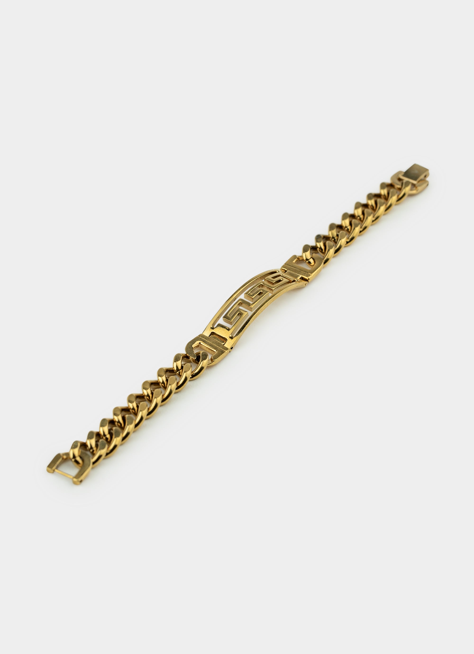 Vendetta Greca Cuban Bracelet- 18k Gold Plated in Gold