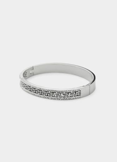 Vendetta Greca Icy Bangle - Stainless Steel in Silver
