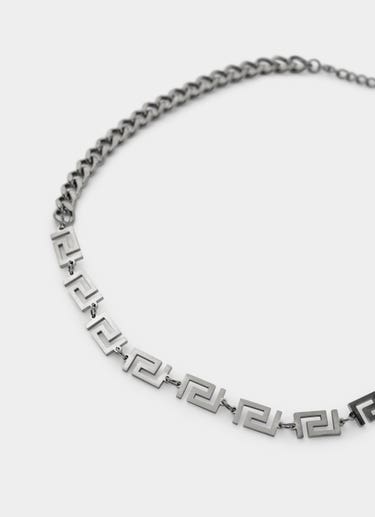 Vendetta Greca Link Necklace - Stainless Steel in Silver