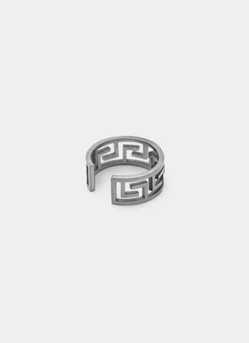 Vendetta Greca Link Ring - Stainless Steel in Silver