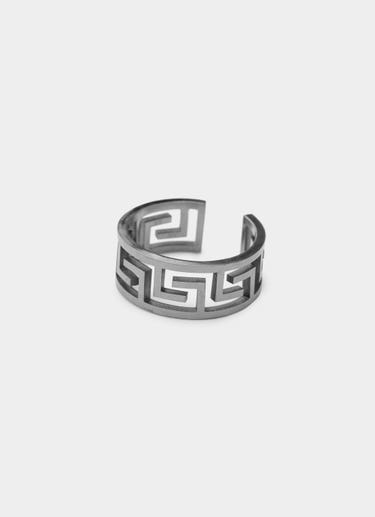 Vendetta Greca Link Ring - Stainless Steel in Silver