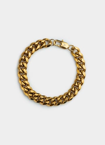 Vendetta Havana Cuban Bracelet 10mm - 18k Gold Plated in Gold