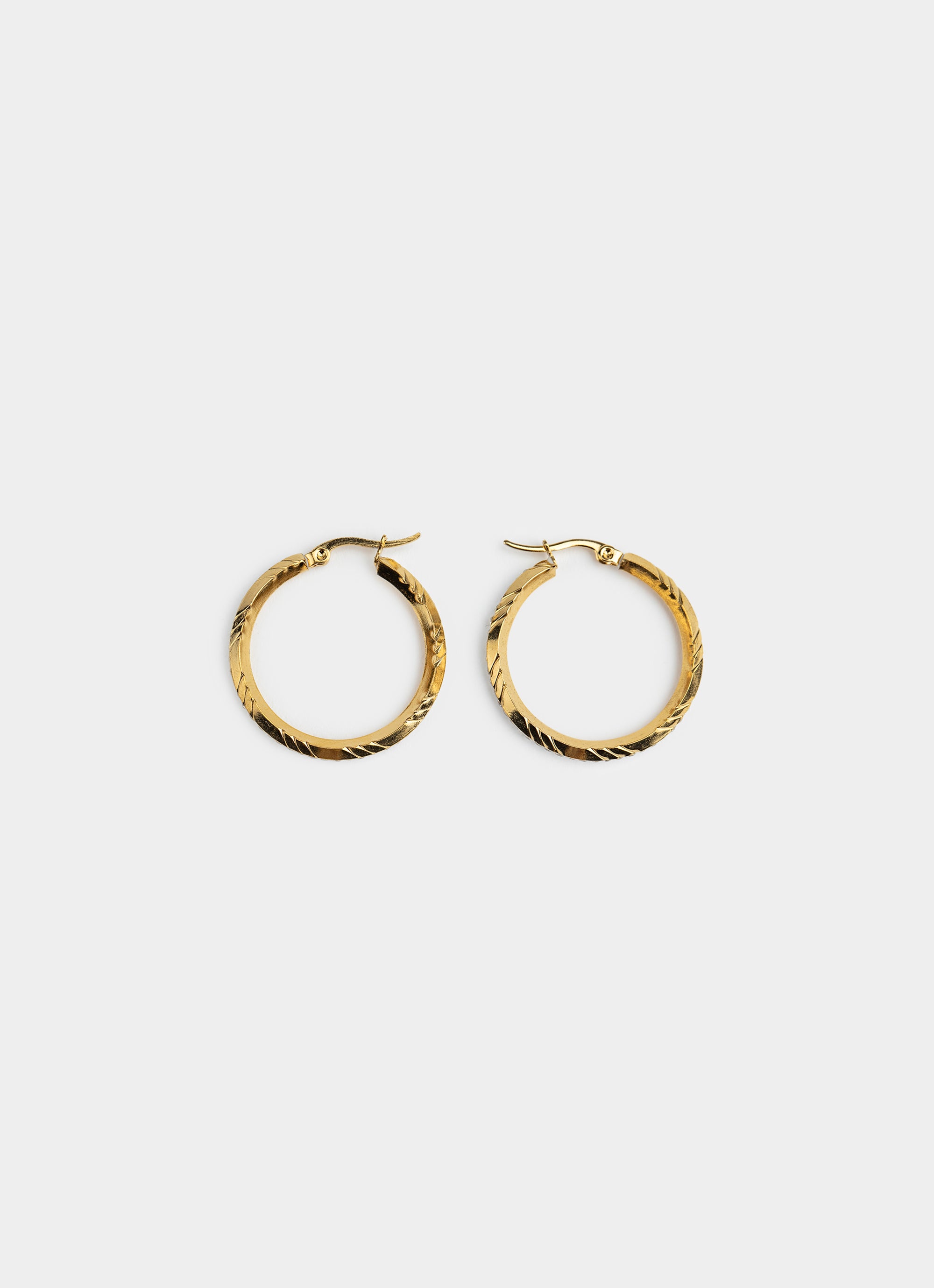 Vendetta Ice Hoop Earring - 18k Gold Plated in Gold