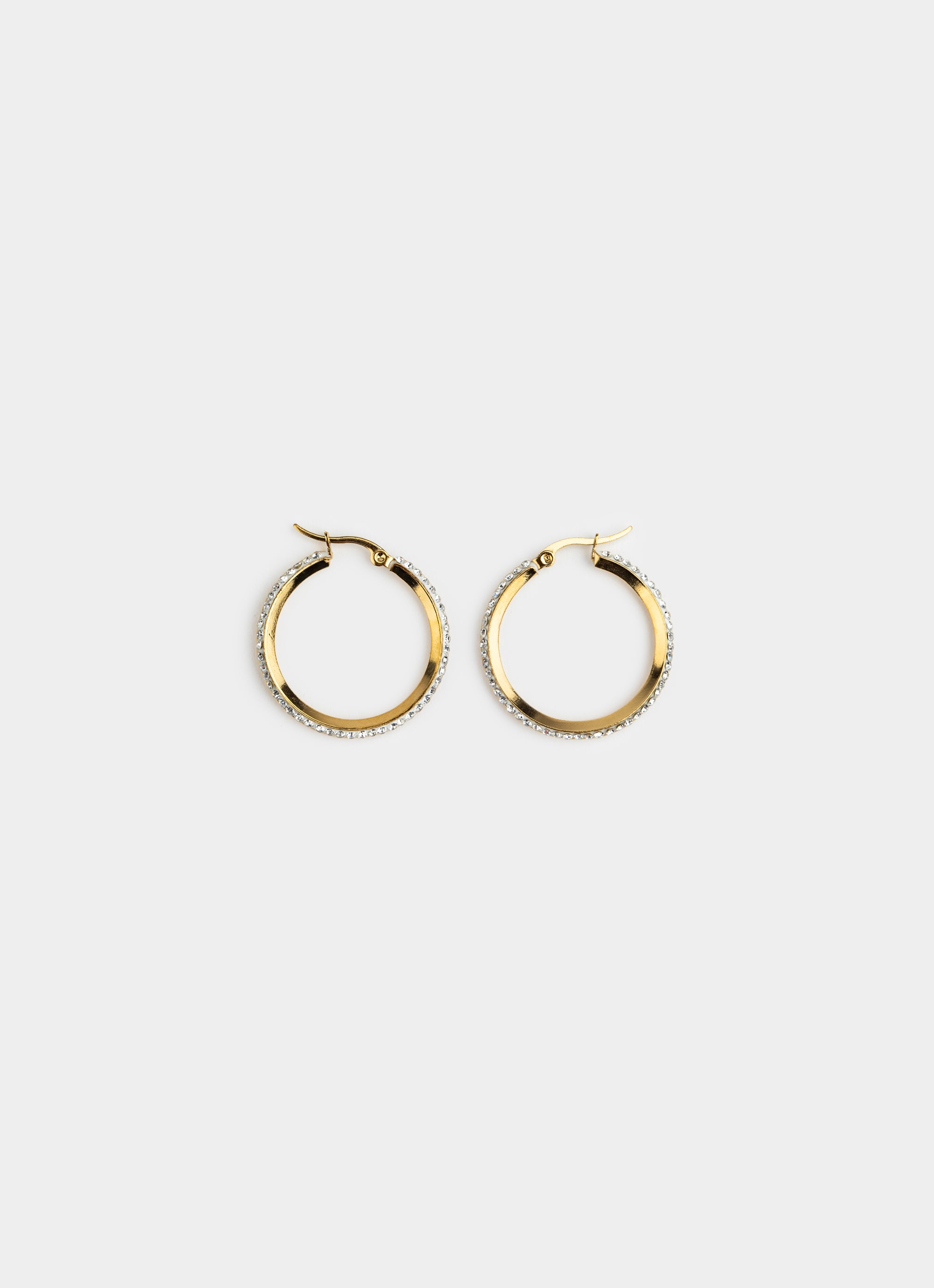 Vendetta Ice Hoop Earring - 18k Gold Plated in Gold