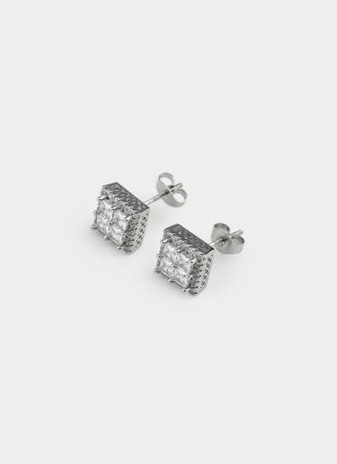 Vendetta Icy 4 Point Stud - Stainless Steel in Silver