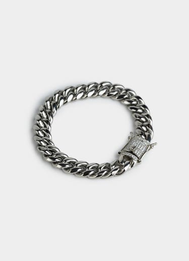 Vendetta Icy Cuban Bracelet 10mm - White Gold Plated in Gold