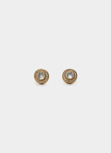 Vendetta Icy Dynasty Stud - Rose Gold Plated in Pink
