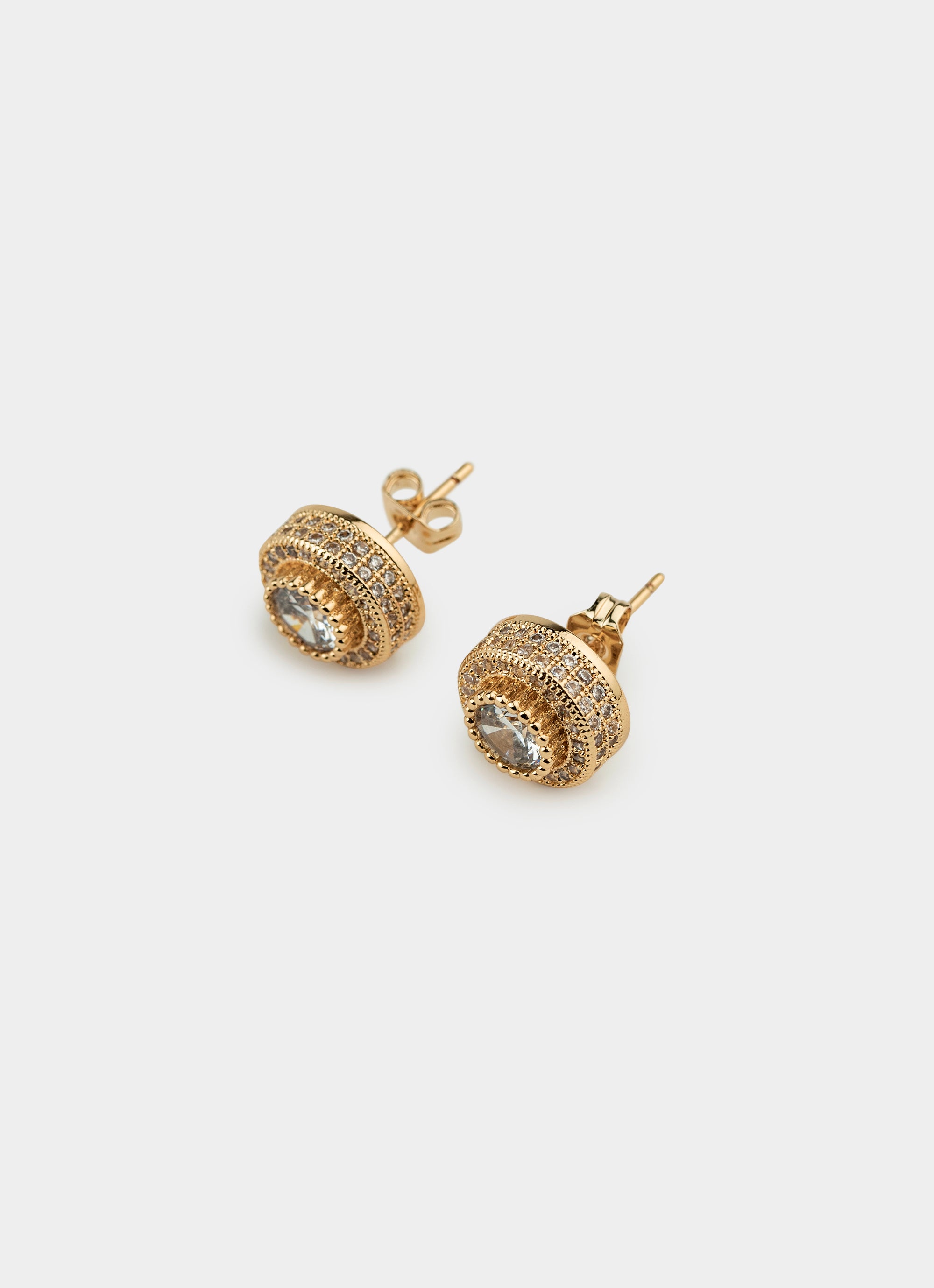 Vendetta Icy Dynasty Stud - Rose Gold Plated in Pink