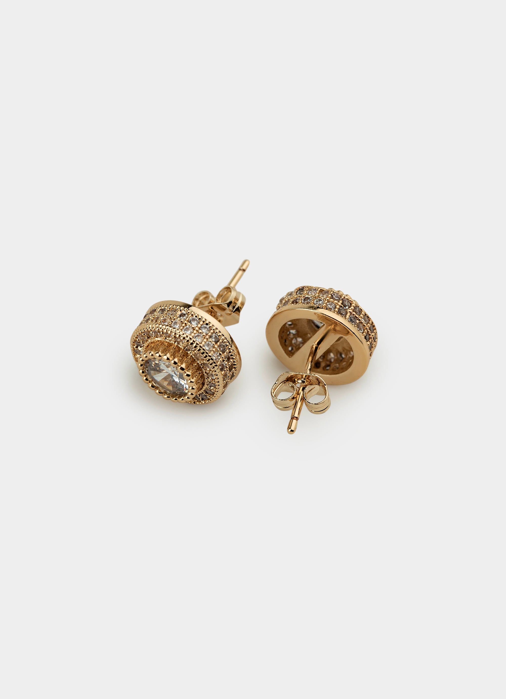 Vendetta Icy Dynasty Stud - Rose Gold Plated in Pink