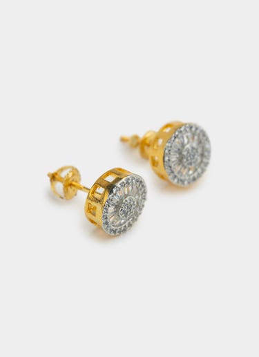 Vendetta Icy Regal Stud - 18k Gold Plated in Gold