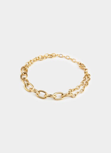 Vendetta Mixed Chain Bracelet - 18k Gold Plated in Gold