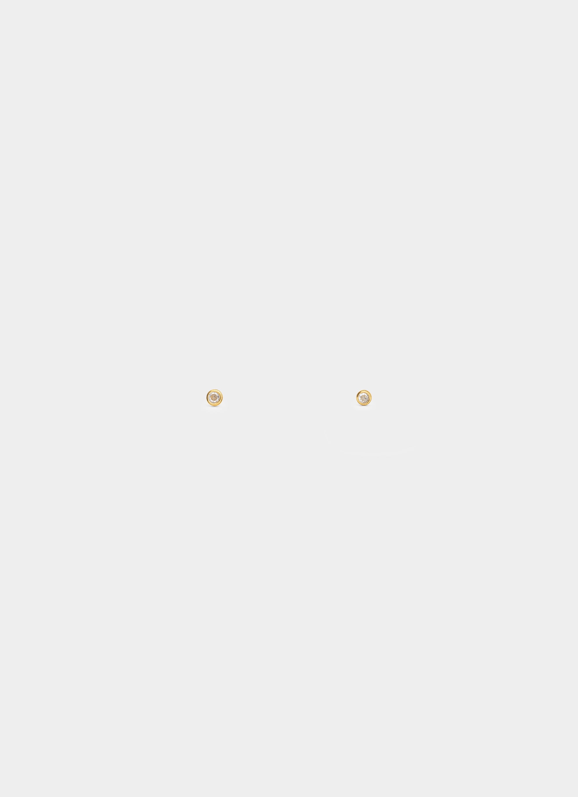 Vendetta Mounted Stud Earrings -  18k Gold Plated in Gold