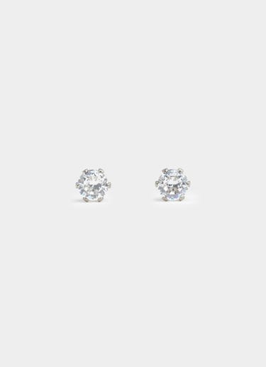 Vendetta Solitaire Stud Earrings -  Stainless Steel in Silver