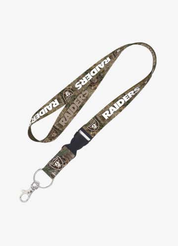 Wincraft Nfl Las Vegas Raiders Camo Lanyard W/detachable Buckle 1" in Multi
