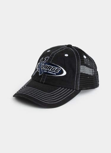 Xlarge Big X Low Pro Trucker Snapback Hat in Black