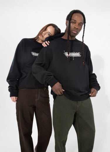 Xlarge Circuit Crew Neck Sweatshirt in Black