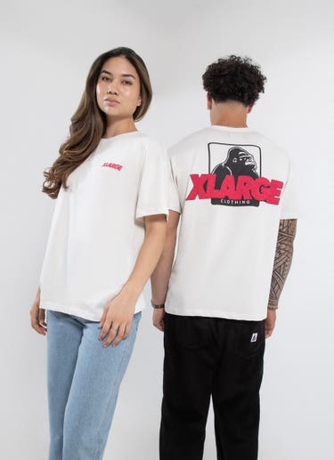 Xlarge Slanted Chenille Tee in White